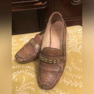 Tory Burch Snake Print Loafers
